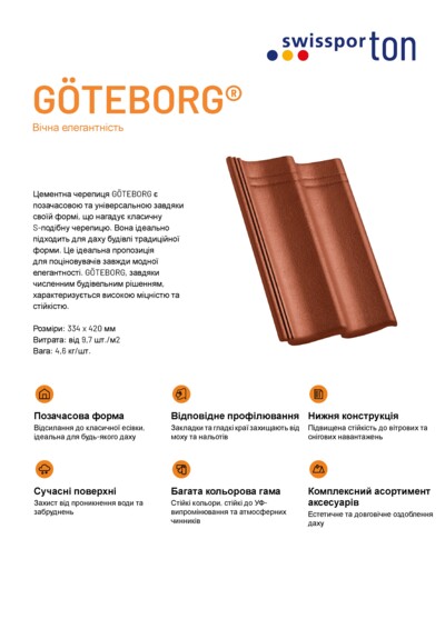 Картка продукту GÖTEBORG